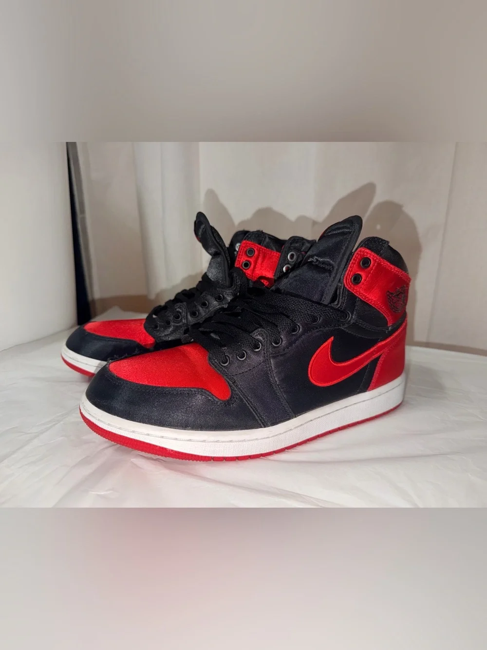 Jordan Black and Red High-Top Sneakers